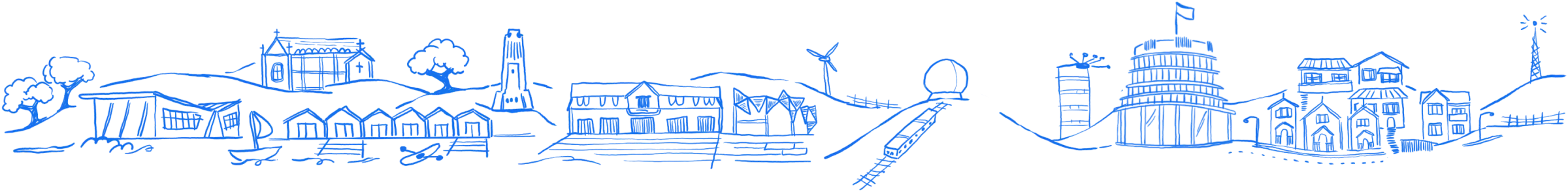 Illustration of Wellington landmarks